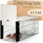 Praknu Humane Rat Trap - Live Squirrel Cage Trap for Indoor & Outdoor - Extra large 41cm - Mice, Rats, Squirrel & Rodent - Animal Friendly & Reusable - Ready to Use