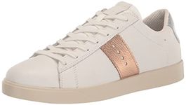 ECCO Women's Street Lite Retro Sneaker, White/Hammered Bronze/Pure White Silver, 8-8.5