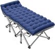 ABORON Camping Cot for Adult 28" Extra Wide, Heavy-Duty 1200D Oxford Cot for Sleeping, Portable Folding Camp Bed with Mat & Carry Bag