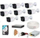 CP Plus 5MP Guard+ Colour Vision in Night 8 Camera Combo Kit with (8Ch DVR, 8 Outdoor Bullete Cameras, 2 TB HDD, Power Supply, 90Mtr Cable and Connectors)