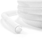 YCLYC Cable Management, 10ft 1/2” Wire Loom Tubing Cord Protector, White Cable Sleeve Wire Wrap, Cord Wrap for Computer Cord Organizer, Office, Home, ect