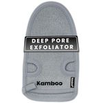 KAMBOO Exfoliating Mitt Deep Pore Cleansing Exfoliating Glove - Dead Skin Remover With Bamboo fibres - Shower Gloves For Women And Men (Blue)