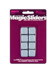 Magic Sliders - L P 8024 8 Pack 15/16" SQ Slider- Self-Adhesive Furniture Disc Pad Sliders for Household Furniture to Protect Surfaces, Wood, Tile, Carpet, and Vinyl Floors