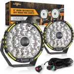Auxbeam 360-PRO Series 9 Inch LED Driving Lights 270W 37776LM Round Offroad Lights Spot Flood Combo Off-Road Light Bar Spotlight for Trucks Jeep Car 4x4 Pickup Bumper Roof