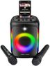 Vocal-Star VS-275 Karaoke Machine with 2 Wireless Microphones, Portable Bluetooth Speaker with phone holder, 80w Speaker, Light Effects, Records Singing, TWS, AUX, Rechargeable