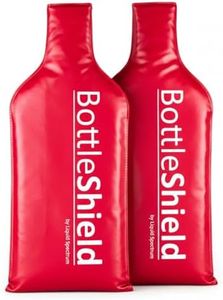 Bottle Shield Reusable Wine Protector Travel Bag (2-Pack) - Bubble Cushioning Wrap Suit - Unbreakable Bottle Sleeve, Leak Proof - Wine Travel Tote Bags Accessory for Suitcase Luggage, Red