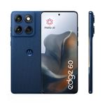 Motorola edge 60, Pantone Gibraltar Sea, Moto AI Smartphone, 50MP Quad Camera System, Includes Protective Cover
