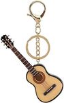 GEBIBB Musical Instrument Keychain, Miniature Musical Instrument Keychain,Musical Instrument Gift,Christmas Ornament(Guitar)