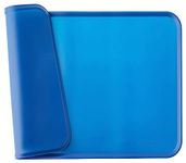 Amazon Basics Waterproof Anti-Slip Silicone Placemat Pet Food and Water Bowl Mat, Easy to Clean, Solid, 47 x 29 cm, Blue, Pack of 1