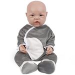 Vollence 17 inch Silicone Baby Dolls Boy Weighted 5.92 lb,[NOT Vinyl],Silicone Full Body Reborn Lifelike Real Life Newborn Realistic Soft Babies with Complete Accessories & Gift Box for Kids Age 3+