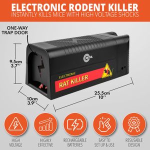 RatKil Electric Rat Trap – Humane High-Voltage Rodent Killer