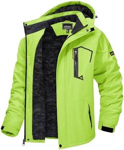 TACVASEN Men's Ski Hiking Jacket Water Resistant Fleece Liner Softshell Jacket Winter Travel Walking Snow Hooded Coat