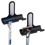 TAILI Shower Razor Holder 2 Packs, Razor Hanger for Shower Wall, Removable Damage Free Razor Hooks