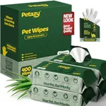 Petazy 400 Dog Wipes for Paws and B