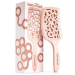 FRAMAR Professional Wet Hair Brush - Vented Hair Brush For Women, Curved Hair Detangler Brush, Blow Dry Brush, Hair Brush Dryer, Brosse a Cheveux, Curly Hair Brush Hair Dryer, Detangling Hair Brush (Champagne)