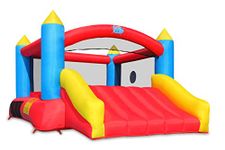 Action air [Updated Version] Bounce House, 12x9 Foot Inflatable Bouncy Castle with Air Blower, Jumping Castle with Slide, Family Backyard Bouncer, Durable Sewn with Extra Thick Material, Idea for Kids (C-9745)