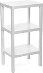 Tatay Lombok Shelf, 3 Shelves, Polypropylene, BPA Free, Wood effect, Non-Slip Bumpers, Max 10KG by Shelf, Easy Assembly, Measure 38x29x73.5 cm. White color