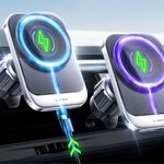 LISEN for MagSafe Car Mount Charger, 15W Wireless Charger for iPhone Magnetic Phone Holder Mount, Universal Vent Car Charger Fits iPhone 15 Pro Max Plus Mini 14 13 12