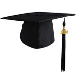 OSBO GradSeason Unisex Adult Matte Graduation Cap with 2024 Tassel for High School and College Black