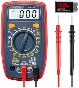 AstroAI Digital Multimeter voltmeter strommessgerät Tester Messung von AC/DC Spannung, DC Strom, Widerstand, Diode, Kontinuität Messinstrument mit großes LCD-Anzeige und Hintergrundbeleuchtung,Blau