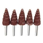 GSK Cut® 5Pcs 240# Grit 16x40x6mm Cone Shape Abrasive Sandpaper Deburring Sanding Polishing Flap Wheel