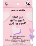 grace & stella Pimple Patches with Hydrocolloid (Heart, 36 Count) - Pimple Patch with Tea Tree - Acne Patches for Absorbing Impurities - Dermatologist Tested Skin Care, Cruelty Free, Vegan