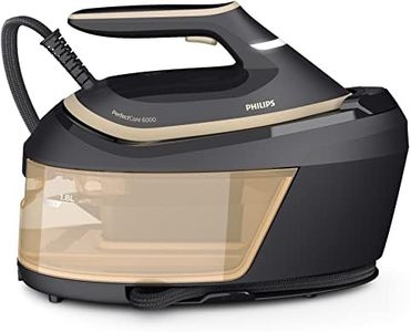 Philips PerfectCare Serie 6000 Steam Generator, 2400 W, 600g Steam Flow, 8 Bar Pressure, No Burns with OptimalTEMP Technology, 1.8L Tank, Black (PSG6066/26)