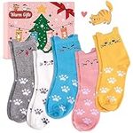 Cat Socks Birthday Gifts for Women - Funny Cute Animal Ladies Socks Womens Cotton Warm Thermal Winter Socks 4-7, Ladies Gifts for Women Birthday Unique Girlfriend Gifts for Teenage Girls Gifts for Mum