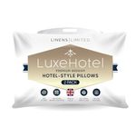 Linens Limited - Soft Pillows 2 Pack, Hotel Quality, LuxeHotel Bounce Back Pillows, Soft and Firm with Orthopedic Support, Non-Allergenic, Machine Washable (White)