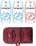 Two Bare Feet 37" Bodyboard Triple Bundle - 3x 37 Future Bodyboards + Bag (Future Blue + Future Blue + Future Red + Red Bag)