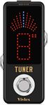 Vivlex Chromatic Tuner Pedal HD LED Display Mini Tuning Pedal for Guitar and Bass High Precision Full Metal Shell with True Bypass