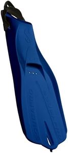 SCUBAPRO GO Travel Scuba Diving Fin for Snorkeling and Swimming, Blue Fin with Black Bungee Open Heel Strap, M/L