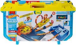 Hot Wheels Track Builder Unlimited Rapid Launch Builder Box, All-In-One Building & Stunting Kit with Track Pieces & Accessories & Storage Container, Gift for Kids 6 Years & Up, GVG11