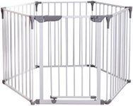 Dreambaby Royale Converta 3-in-1 Converta Play-Pen Gate Baby Safety Gate - with 6 Configurable Panels - Fits Opening up to 3.8m Wide & 74cm Tall - White - Model F849