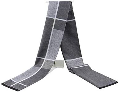 Rdylymx Men's Scarves Classic Arrival Winter Plaid Scarf Tassel Edge Soft Warm Scarf (New Grey 2020)
