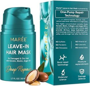 MAREE Deep Conditioning Leave In Hair Mask for Damaged Hair – Keratin Hair Treatment with Biotin, Natural Oils & Vitamins – Leave In Conditioner for Repair and Hydration – Mascarilla Para Cabello