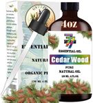 Cedar Essential Oil 4 Fl Oz (120Ml) - Pure And Natural Fragrance Oil Cedar Oil For Aroma Diffuser,Humidifier,Home Fragrance,Bath,Spa,Cleaning,Massage,Yoga