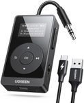 UGREEN Airplane Bluetooth 5.3 Transmitter Receiver for 2 Airpods, AptX Adaptive/HD Audio 3.5m Aux Bluetooth Adapter for Airplane TV Wireless Headphones, Travel Essentials for Flying