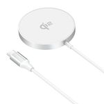 MMOBIEL Magnetic Wireless Charger 15W Qi2 Certified – Wireless Charging Pad for MagSafe iPhone and Samsung – Wireless Charging Station for AirPods and Galaxy Buds – Wireless Qi2 Fast Charger – White