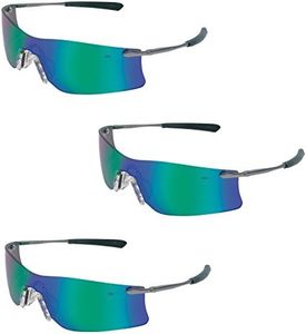 MCR Occhiali di sicurezza con lenti a specchio smeraldo Rubicon T411G
