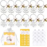 36PCS Teacher Appreciation Gift for Women, Thank You Keychain Gifts Bulk for Teacher/Colleagues/Nursery, Leaving keyrings Gifts for Women, New Job Employee Retirement Gifts Cards for Christmas