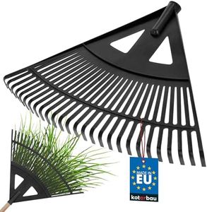 KOTARBAU® Rastrillo de plástico Resistente, 580 mm, Rastrillo de Hojas, Rastrillo de Abanico, Rastrillo de jardín, Sin Mango, Rastrillo Triangular Cabezal, Rastrillo para césped, Rastrillo Ancho