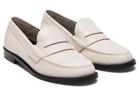 Steve Madden Women's Kingston Loafer, White Leather, 8