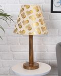 Homesake® Modern Stick Table Lamp, Wooden Base Modern Fabric Lampshade for Home Office Cafe Restaurant, Nordic (Peacock)