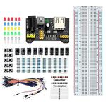 Rk Education Deluxe Electronic Kit with MB102 Breadboard, Cables, Resistors, Capacitors, LEDs, Transistors, Switches - compatible with Arduino UNO R3, PICAXE, Raspberry Pi