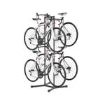 BOYVEN 4 Bike Storage Rack Garage (Max. 160LBS), 4 Bicycle Indoor Standing Bike Rack, Height Adjustable for Road Mountain Bicycles