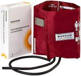 McKesson LUMEON Nylon Blood Pressure Cuff and Bladder, Burgundy, Adult Medium, 34 cm to 50 cm, 1 Count