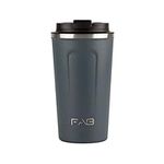 FAB Travel Mug, Reusable Coffee Cup (510ml, Navy Blue) - Double Wall Stainless Steel with Screw Lid - Thermal Camping Cup, Vacuum Insulated for Hot and Cold Drinks, Eco-Friendly