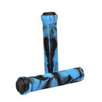 Team Dogz Bicycle Handlebar Grips, Non-Slip Soft Rubber Cycling Grips, Waterproof for MTB BMX Cycle Road Mountain Bike Multi Coloured Rainbow (1 Pair) (Black & Blue)