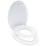 Elongated Toilet Seat with Toddler 